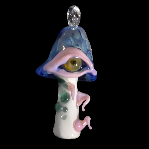 pendentif champis oeil rose