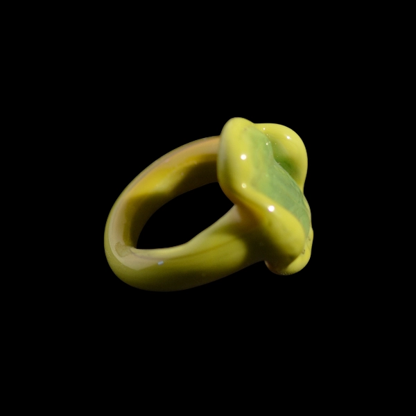 bague chouette verte