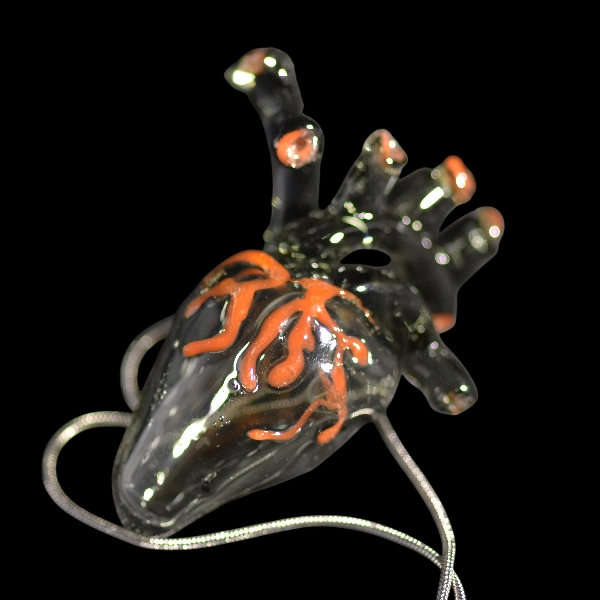 pendentif coeur noir 