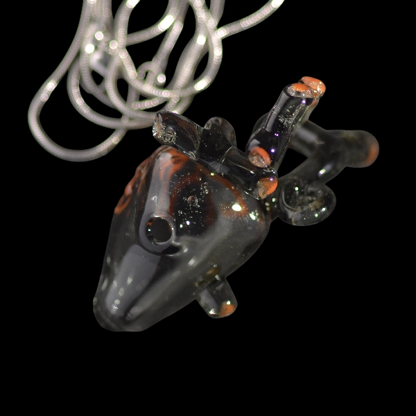 pendentif coeur noir 