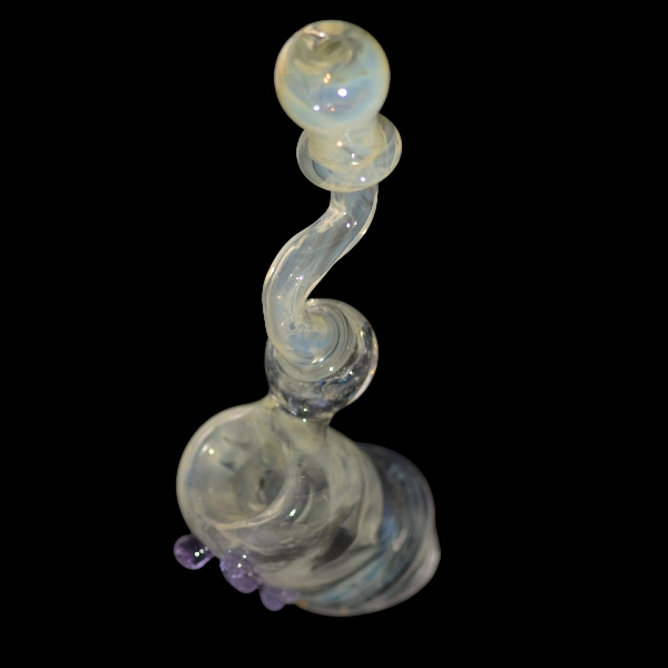 bubbler globe purple silver
