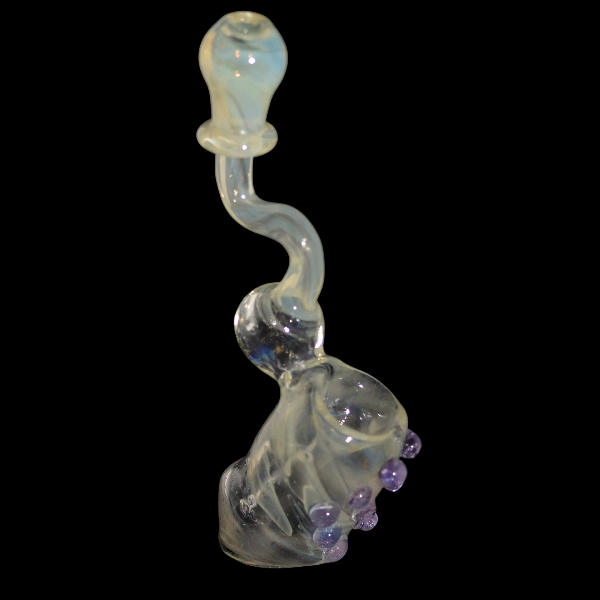 bubbler globe purple silver