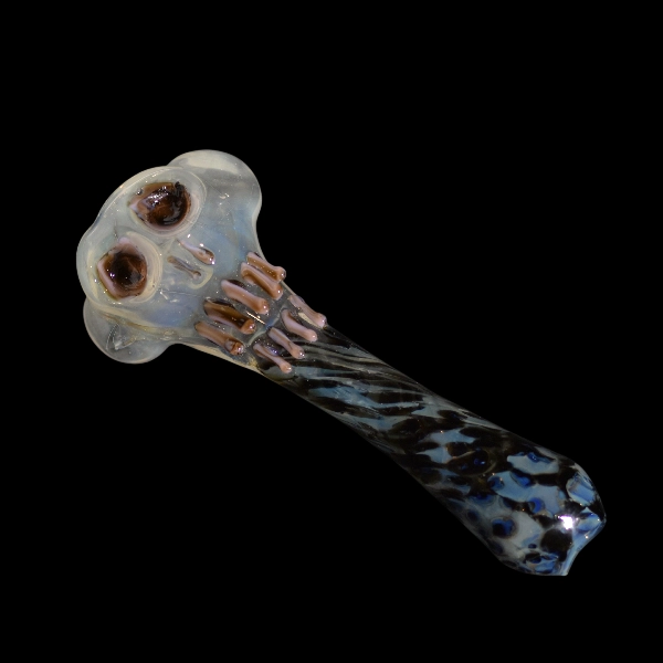 chillums skull aztec silver