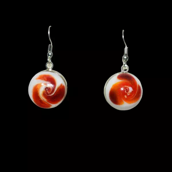 boucles d'oreilles Twist rosso
