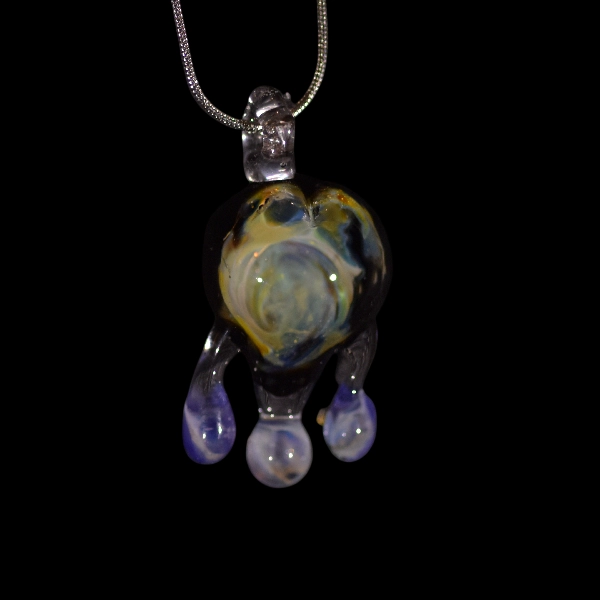 pendentif coeur goutte