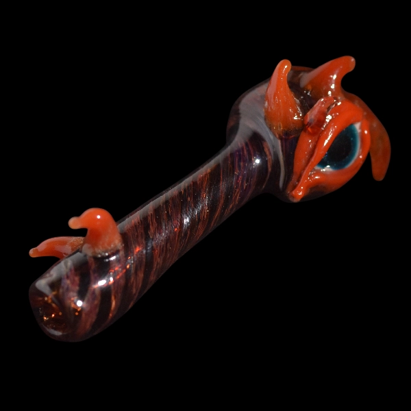 pipe steamrollers en verre  Dragon rouge un oeil