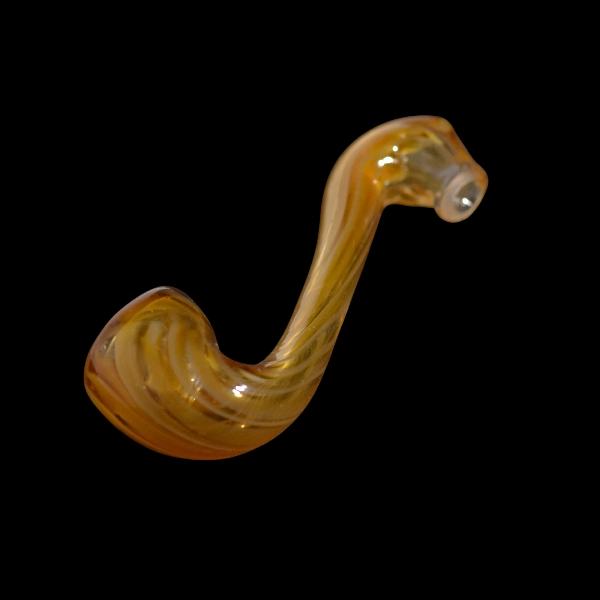 pipe sherlock en verre  fluid yellow
