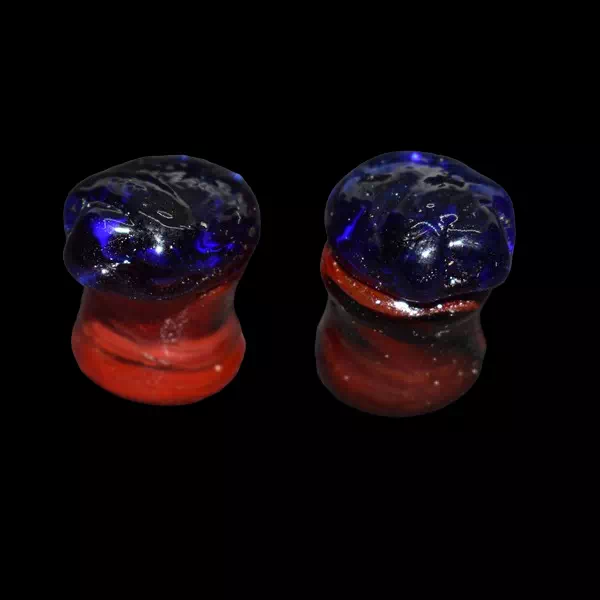 Ecarteur en verre Scarabée bleu