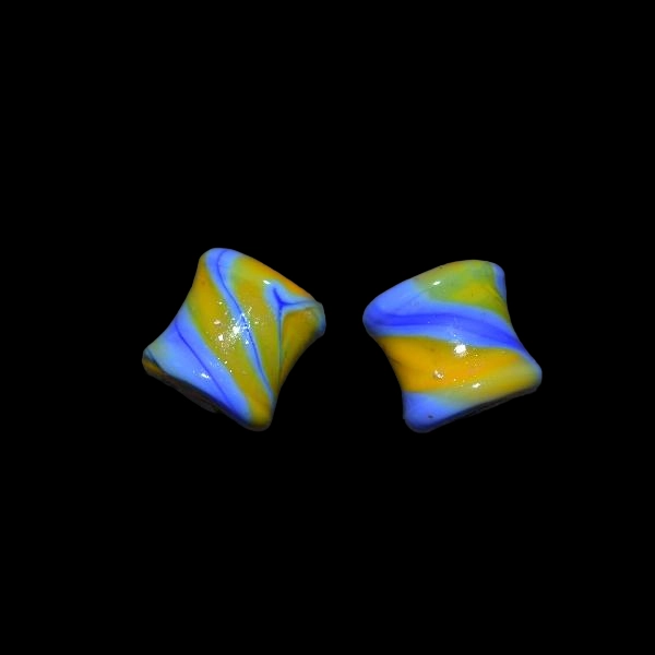 Ecarteur en verre terre bleu