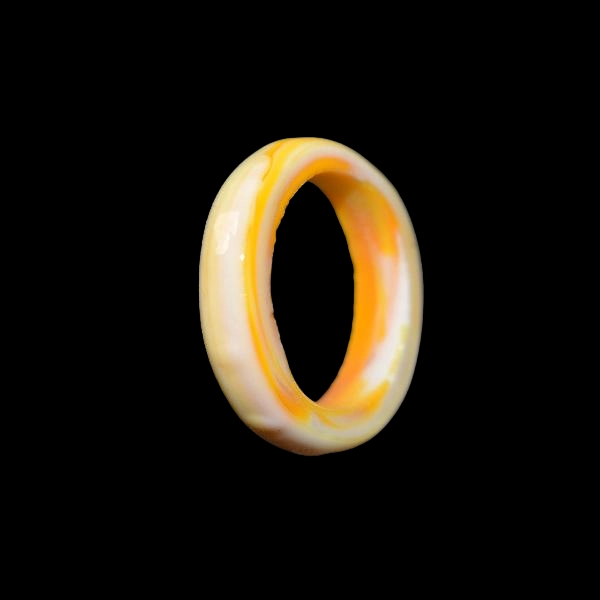 bague en verre citron blanc