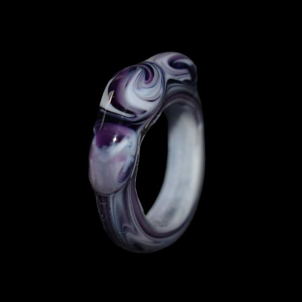 bague en verre galaxy violet