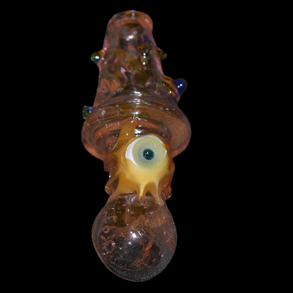 pipe steamrollers en verre rose mushroom