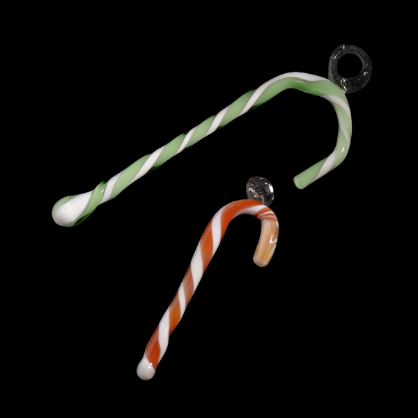 ornement en verre sucre d'orge de Noël