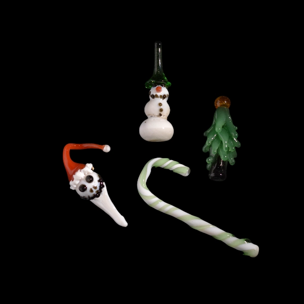 figurine en verre Noël lot