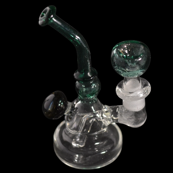 Bang droit en verre émeraude galaxy - Satyr Glass