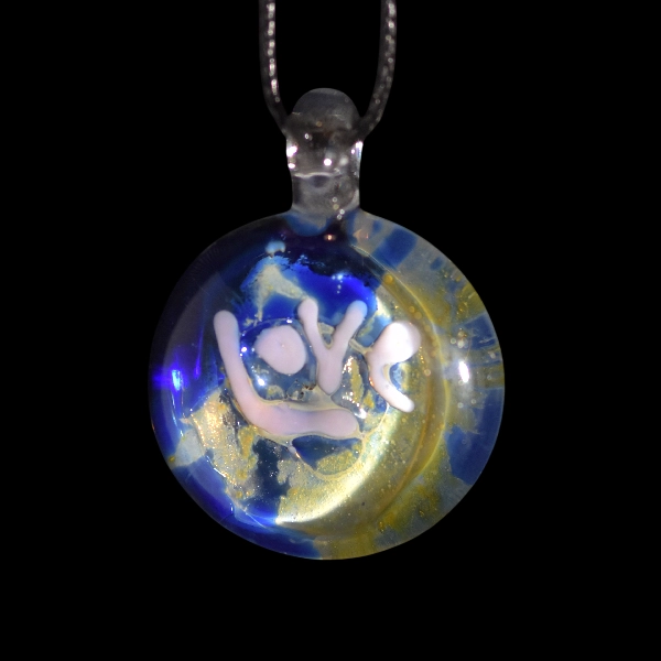 Pendentif en verre - love