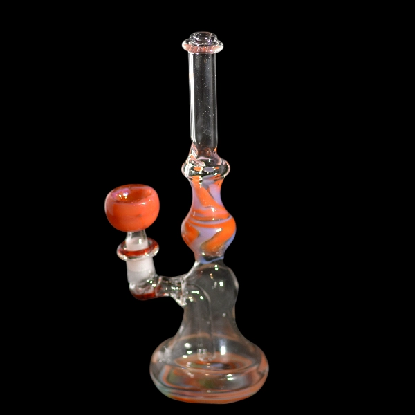 Bang droit en verre twist rouge - Satyr Glass