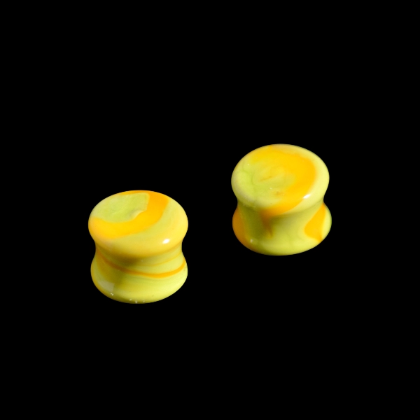 Ecarteur en verre pomme jaune