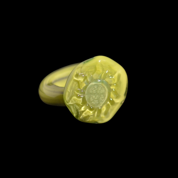 bague en verre soleil aztec