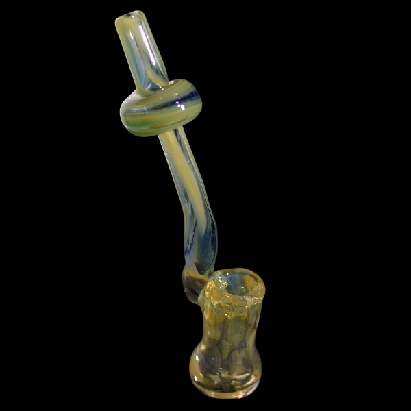Bubbler en verre vert d'argent - Satyr Glass