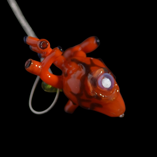 Pendentif en verre - heart demon