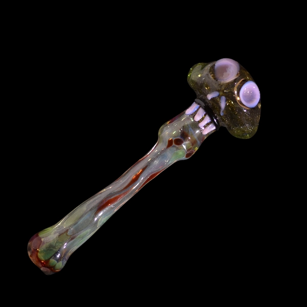 chillums en verre crâne aztèque 