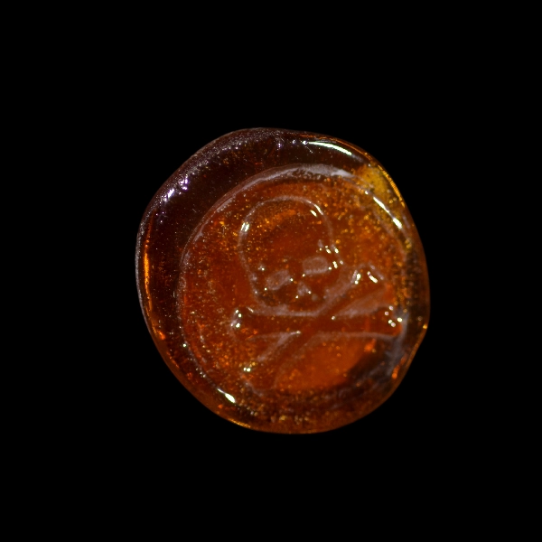 bague en verre pirate orange