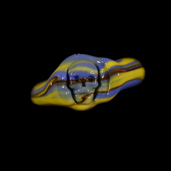 bague en verre crâne algue