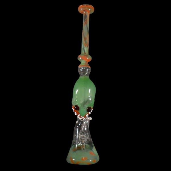 Bang droit en verre Diablotin vert - Satyr Glass