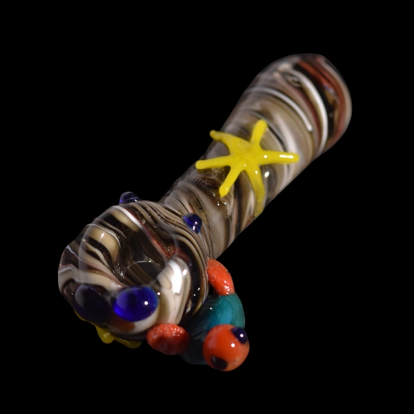 pipe steamrollers en verre  tortue de mer 